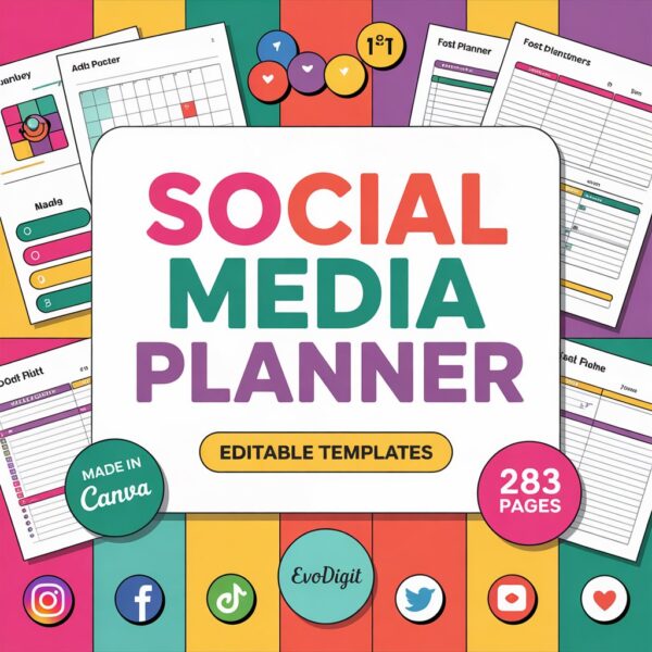 Social Media Planner Canva Templates